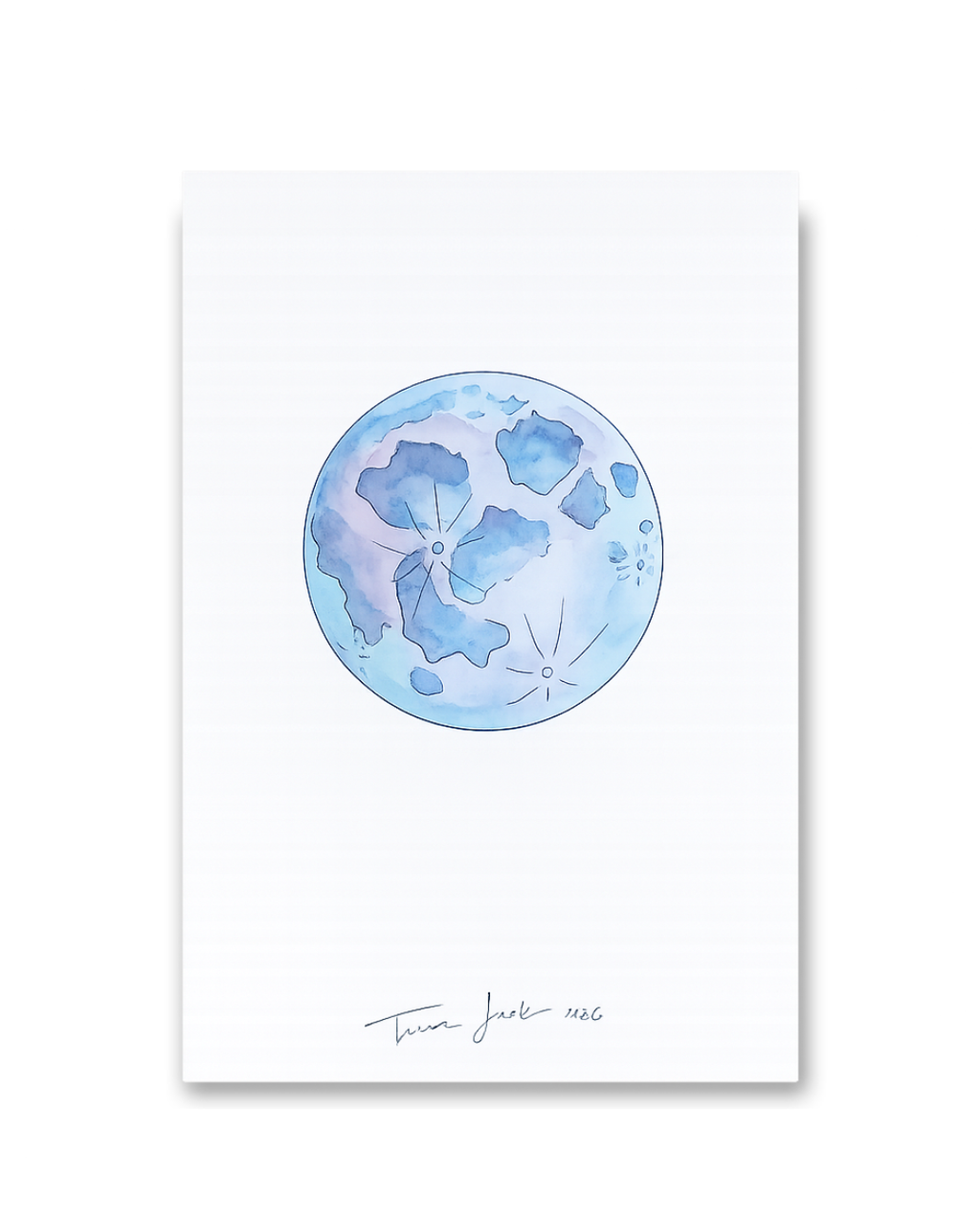 LIMITED STOCK Moon Study Watercolor original [PRE-ORDER]